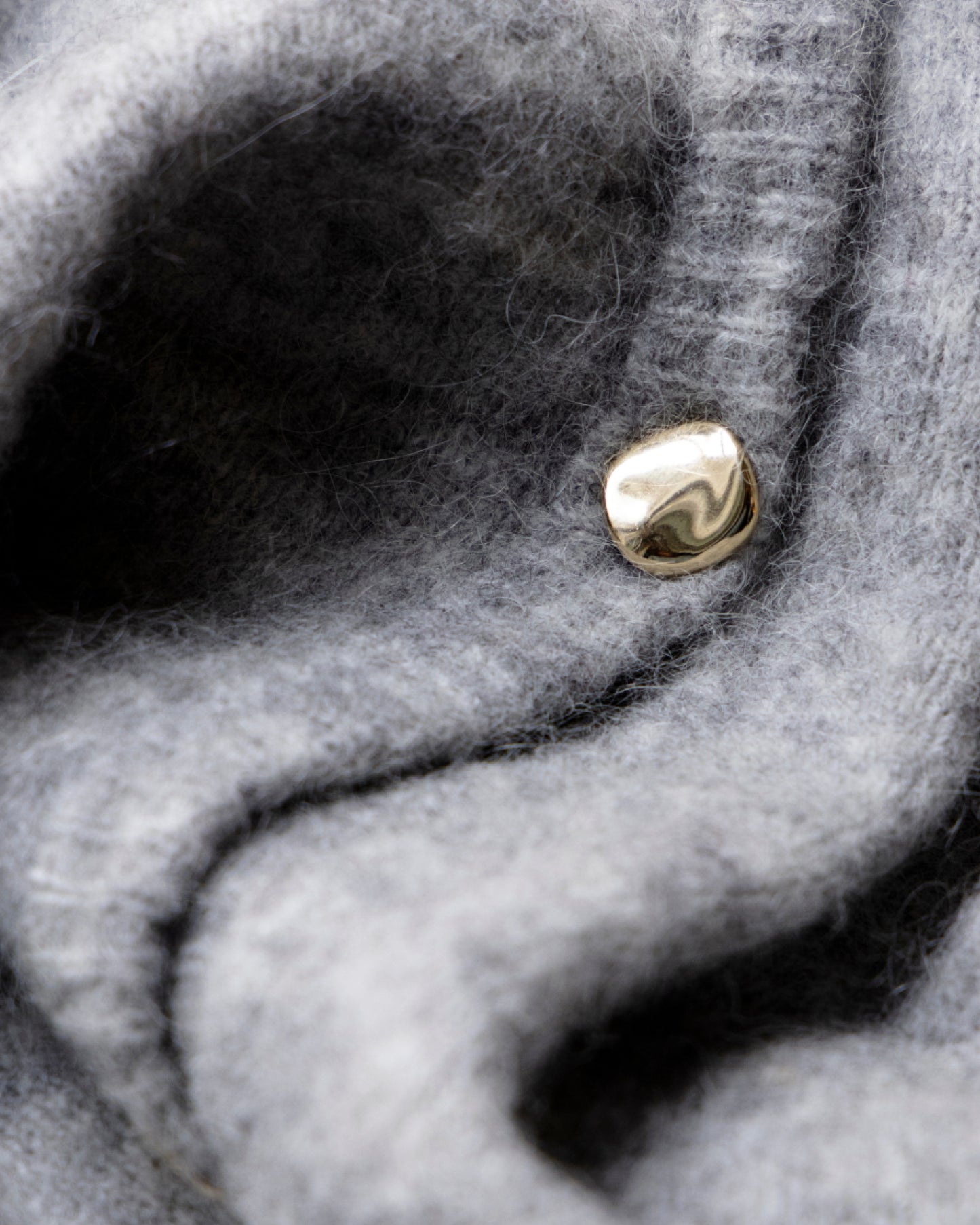 Round Neck Cardigan with Alpaca - Grey