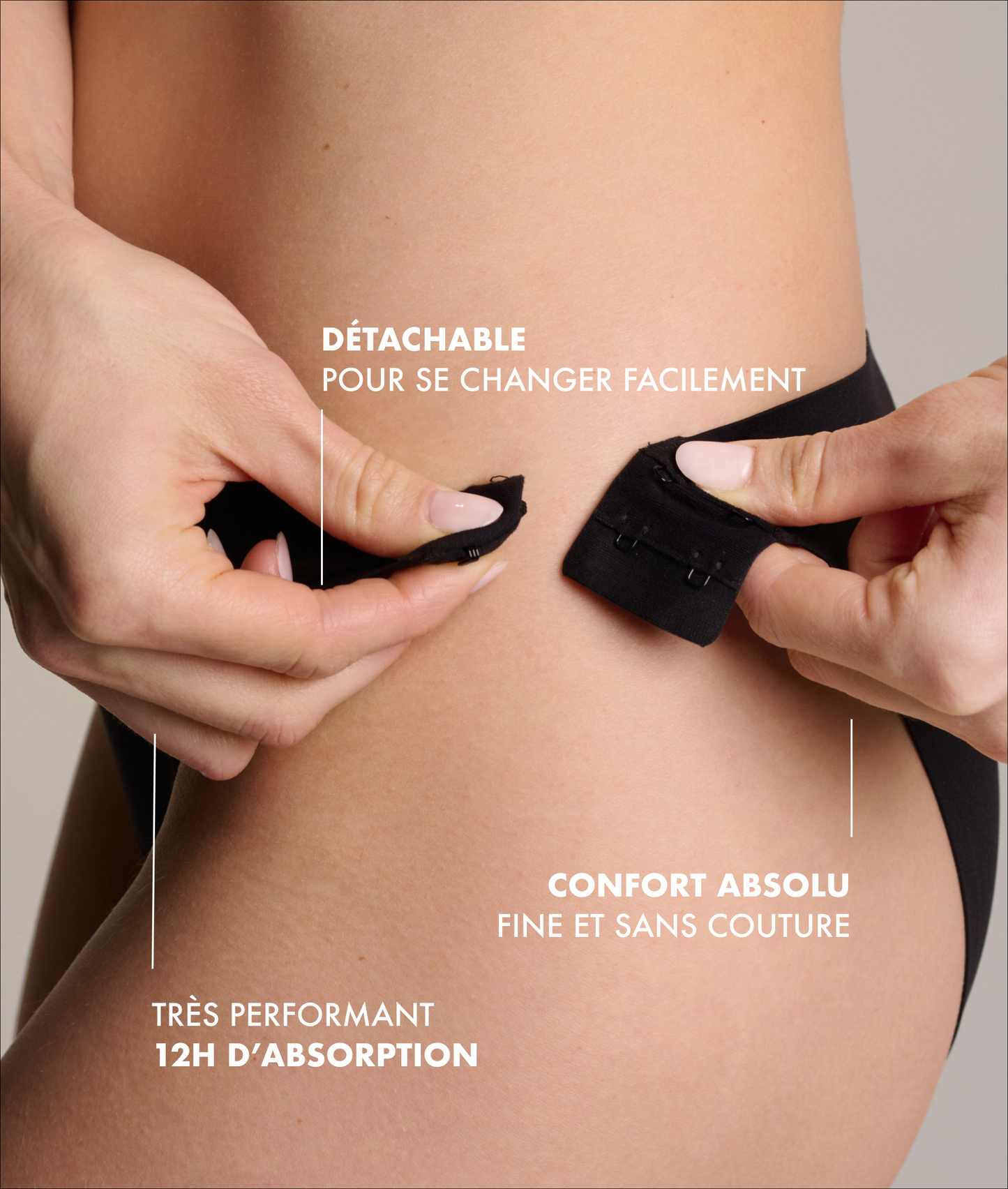 Culotte Menstruelle Détachable - Flux Abondant