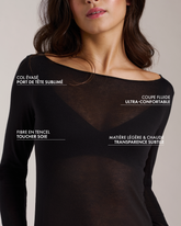 Wide Neckline Top