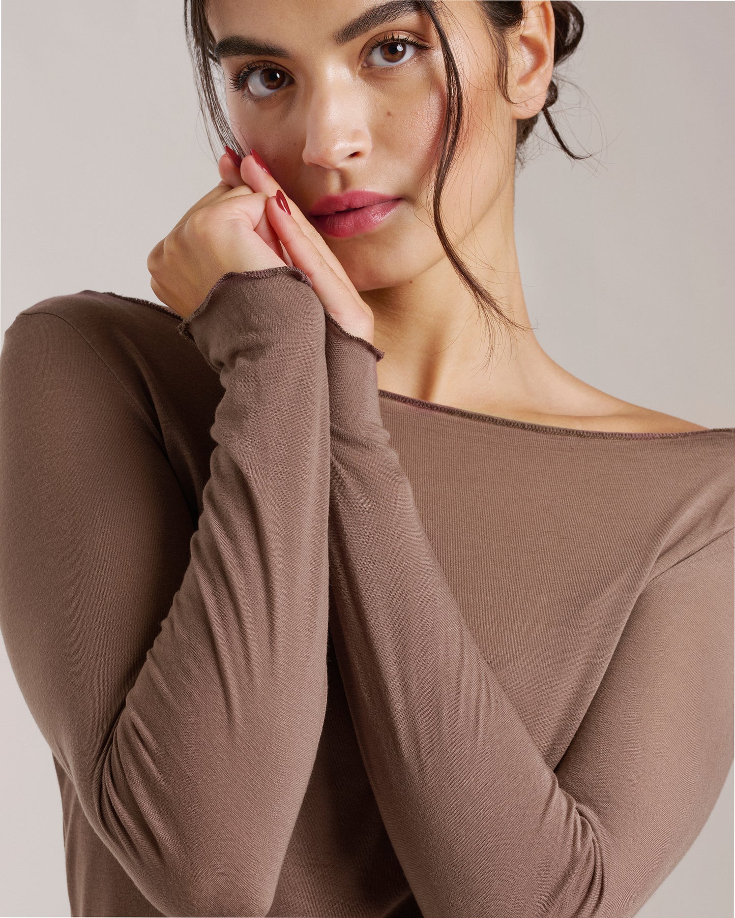 Wide Neckline Top