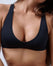 Hot Cotton Plunge Bra - Dark