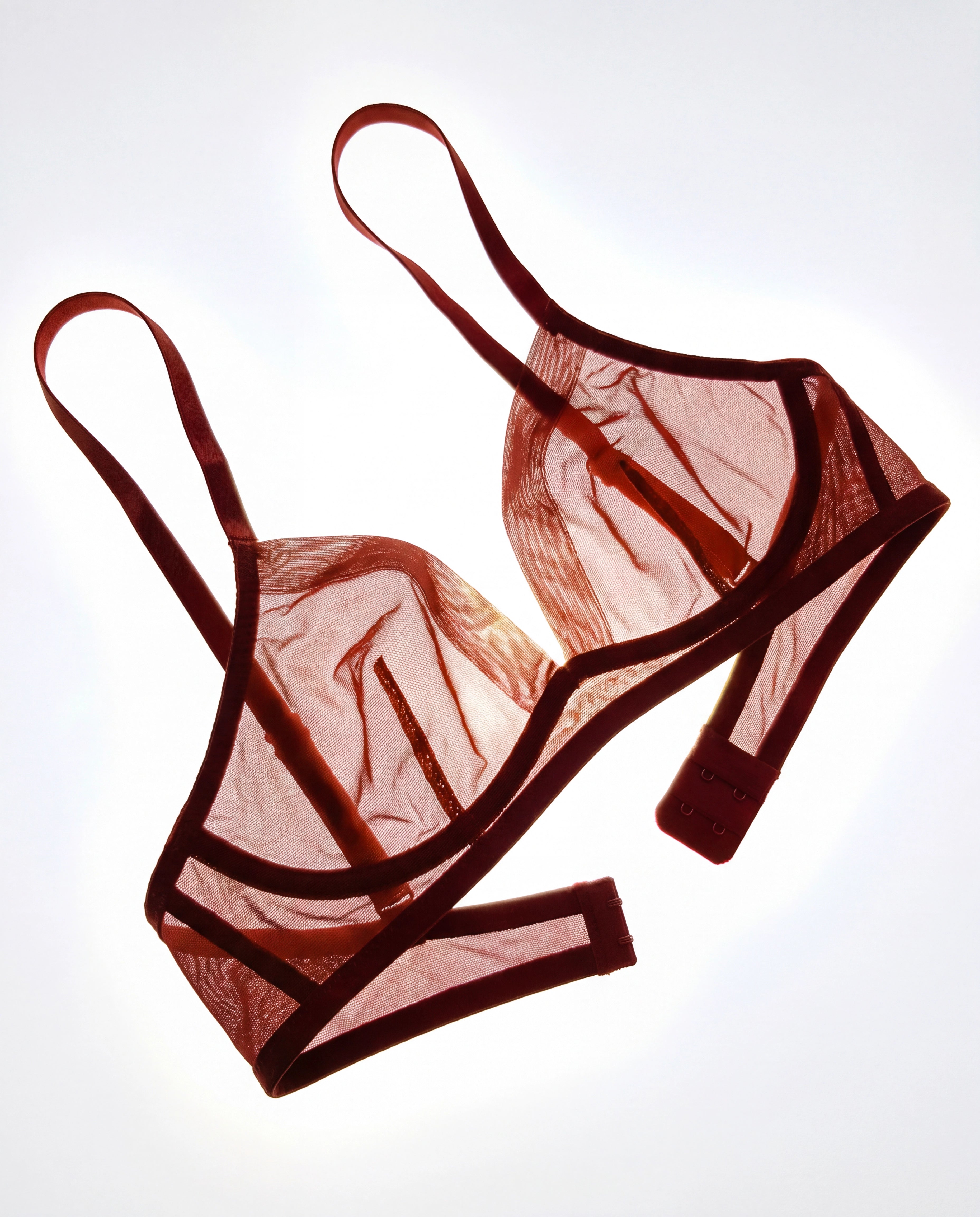 Brassière Deep V Soft Mesh - Grape