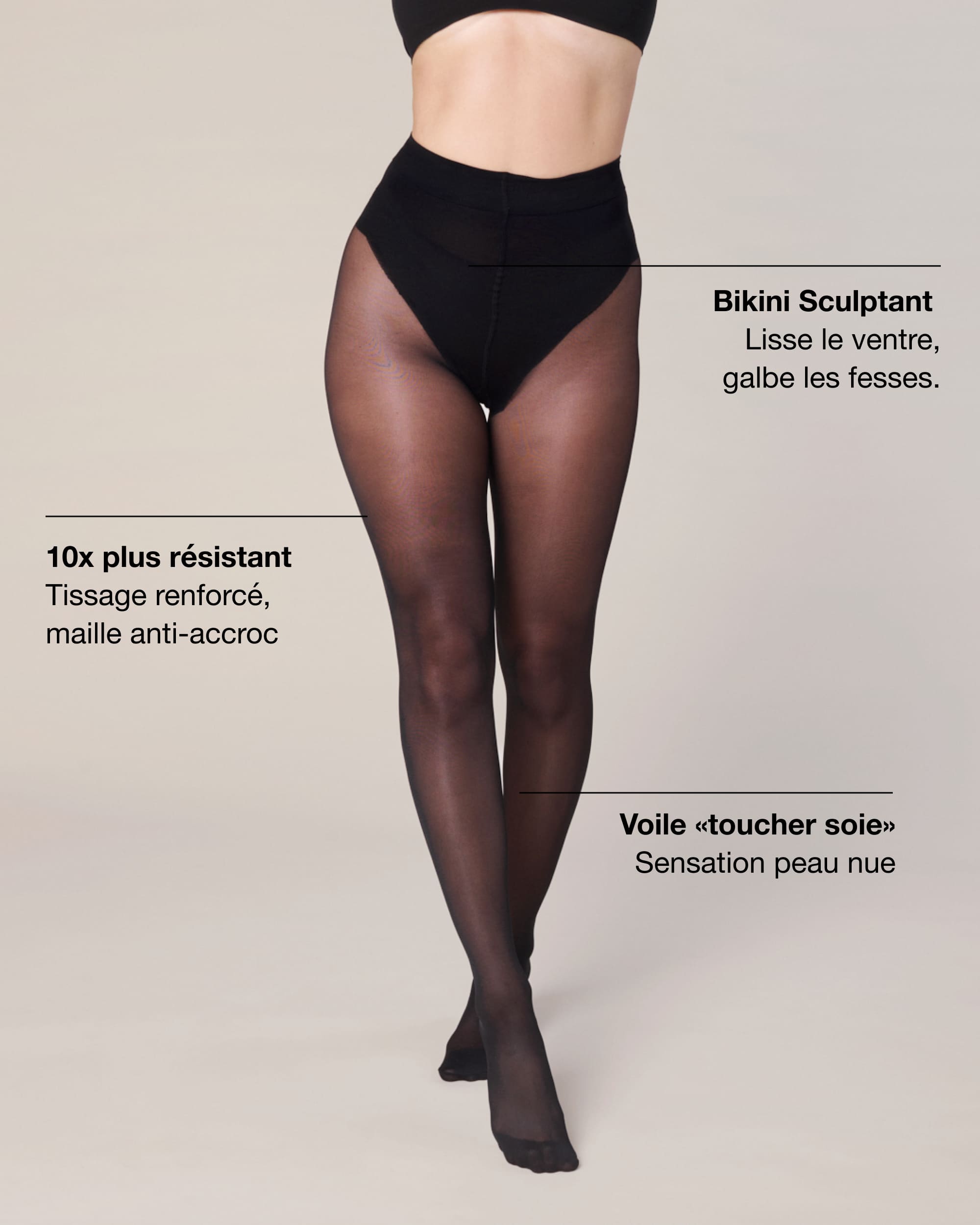 Le Collant Parfait - Bikini Sculptant - Dark 40D