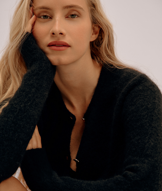 Cardigan Col Rond - Dark