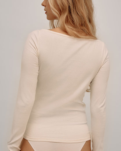 Top Encolure Évasée Coton Croquet