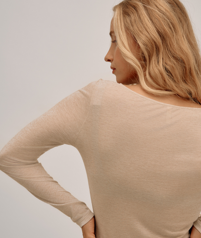 Top Décolleté Dentelle Modal & Cachemire