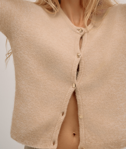 Cardigan Col Rond - Beige