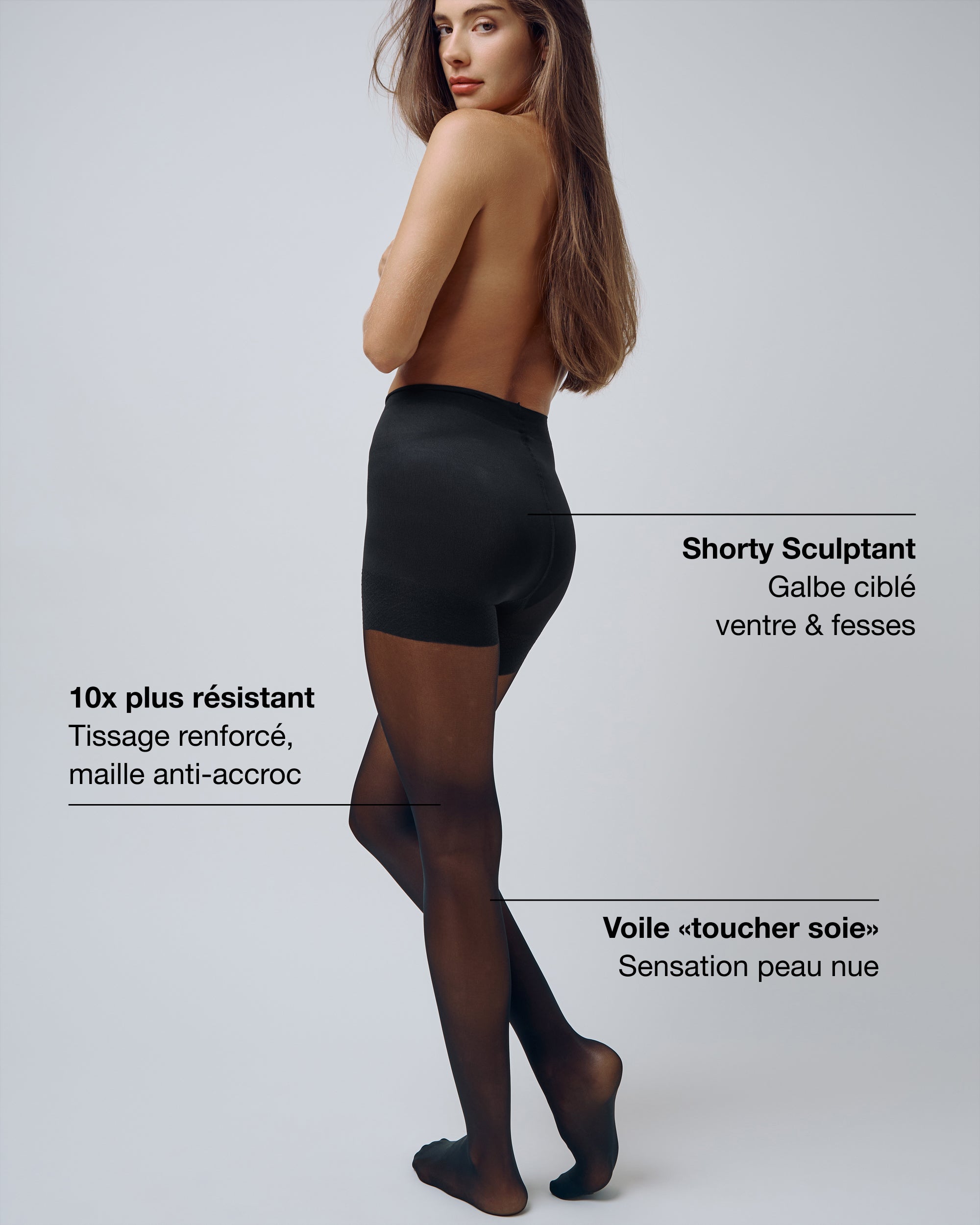 Le Collant Parfait - Shorty Sculptant - Dark 40d