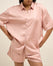 Oversized Satin Pajama Shirt - Blush