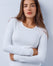Long Sleeve Cotton Top - Off White
