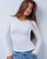 Long Sleeve Cotton Top - Off White
