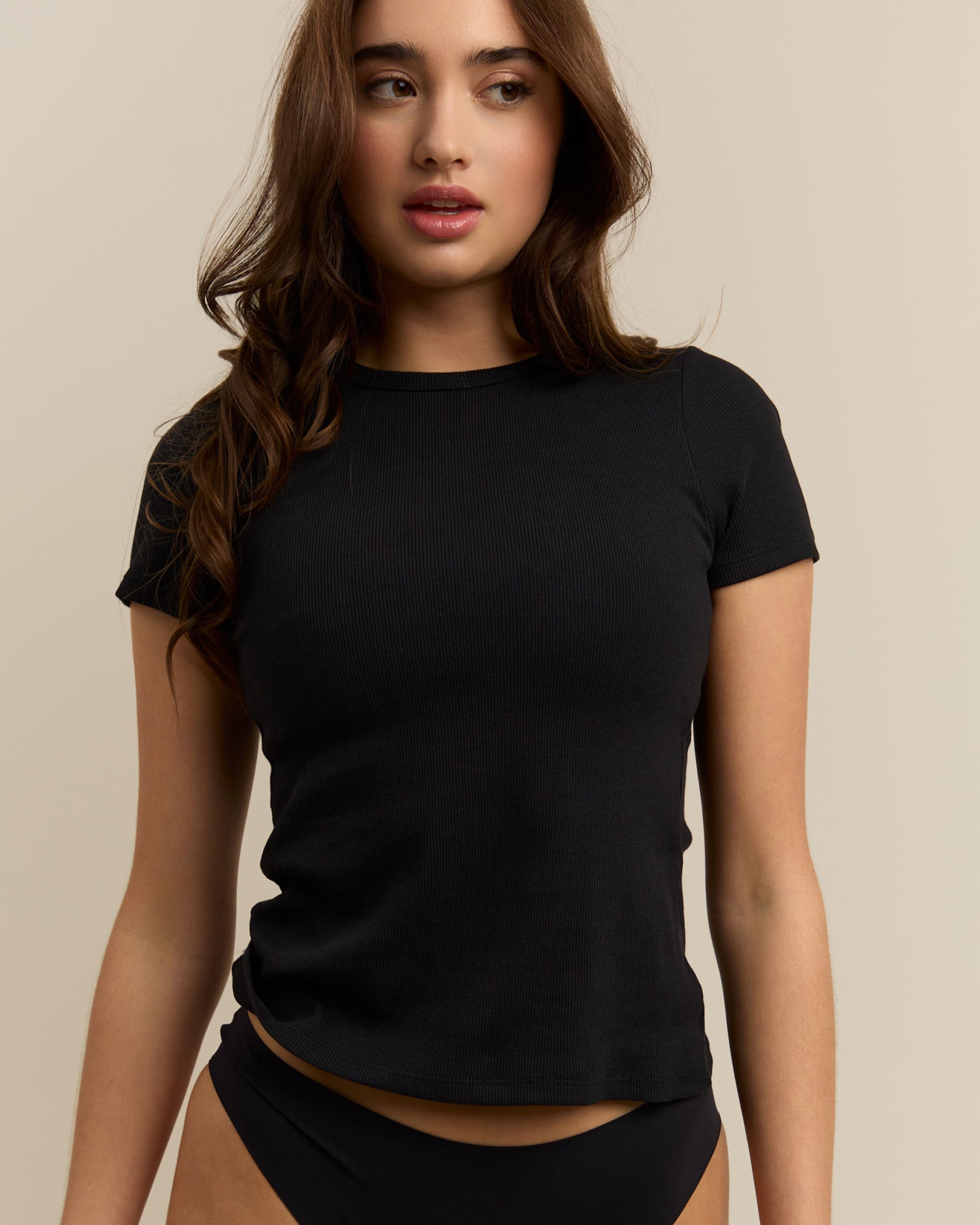 Ribbed Cotton Tee-shirt