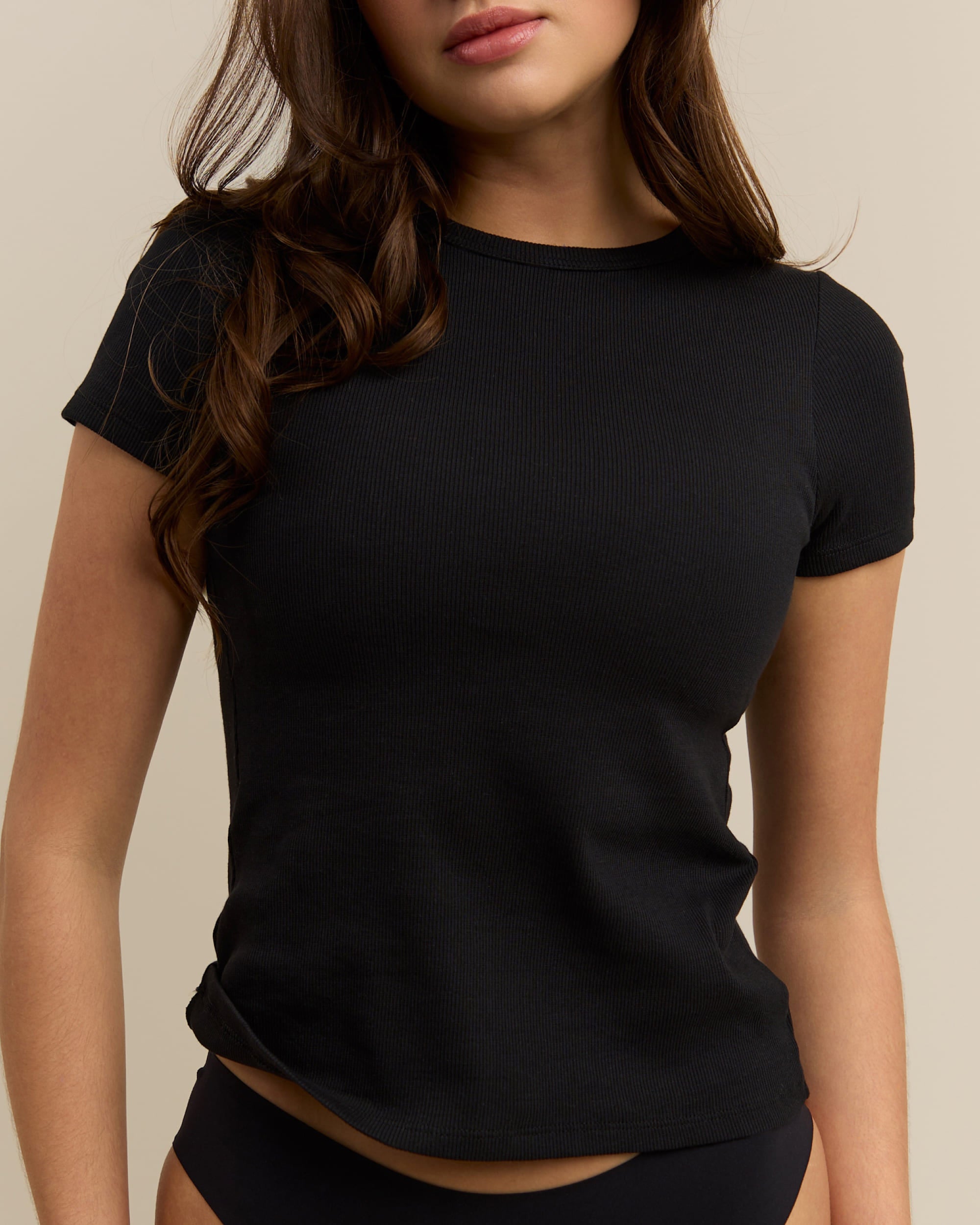 Ribbed Cotton Tee-shirt