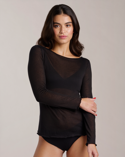 Wide Neckline Top