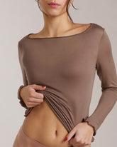 Top Encolure Evasée Toucher Soie