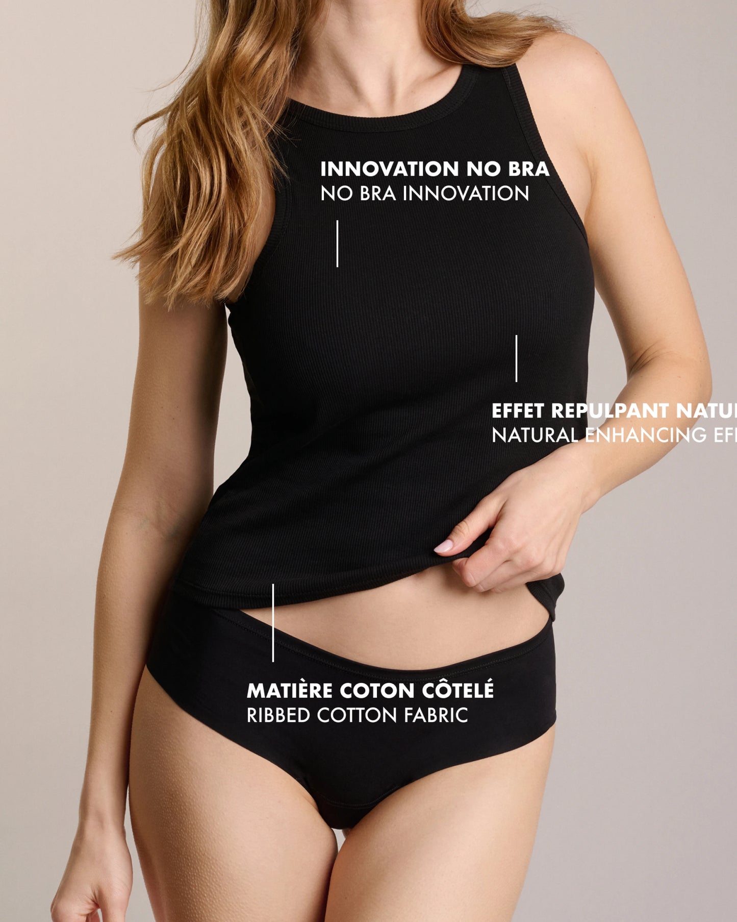 Ribbed Cotton Halter Top