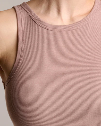 Ribbed Cotton Halter Top
