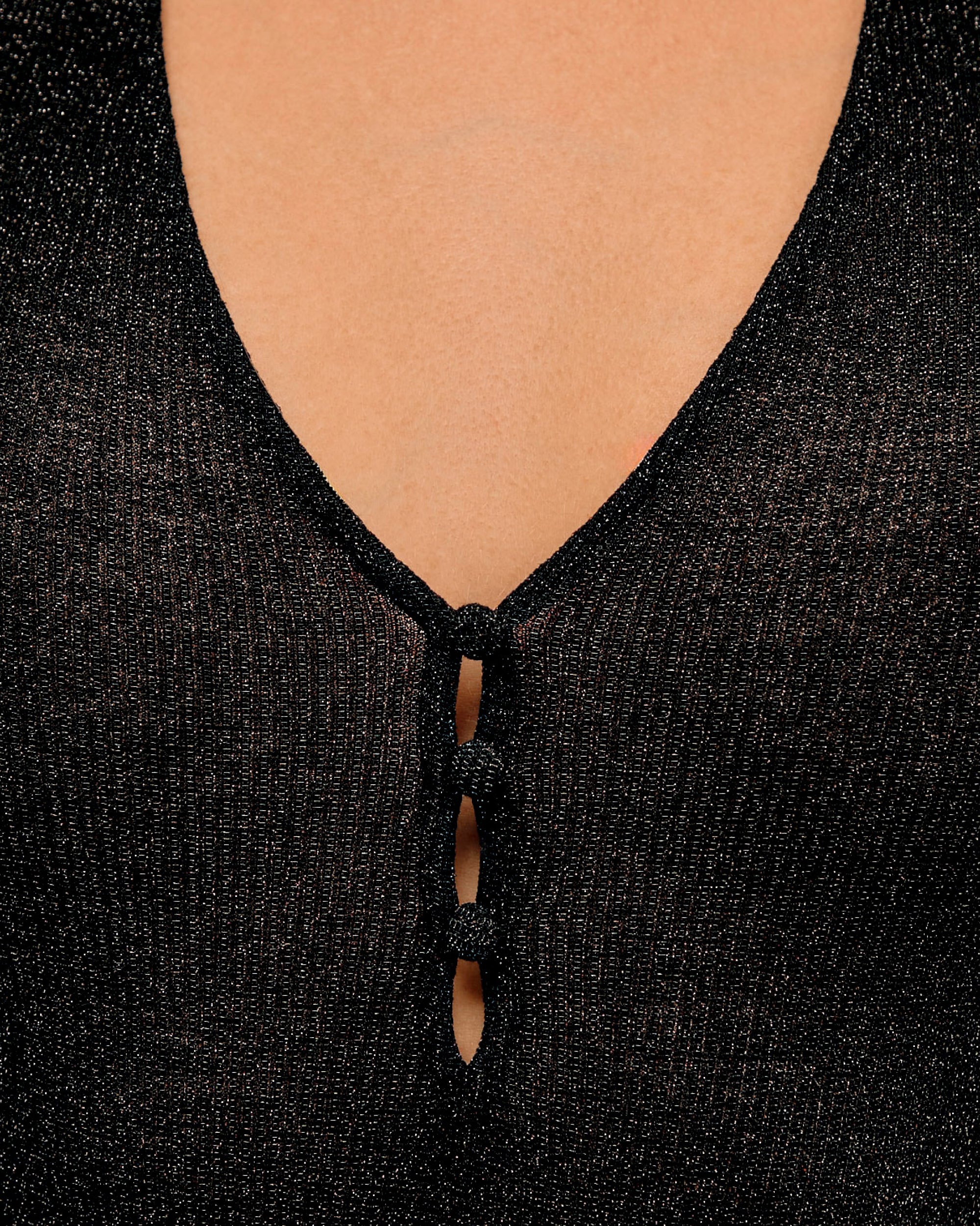 Lurex Plunge Bodysuit 