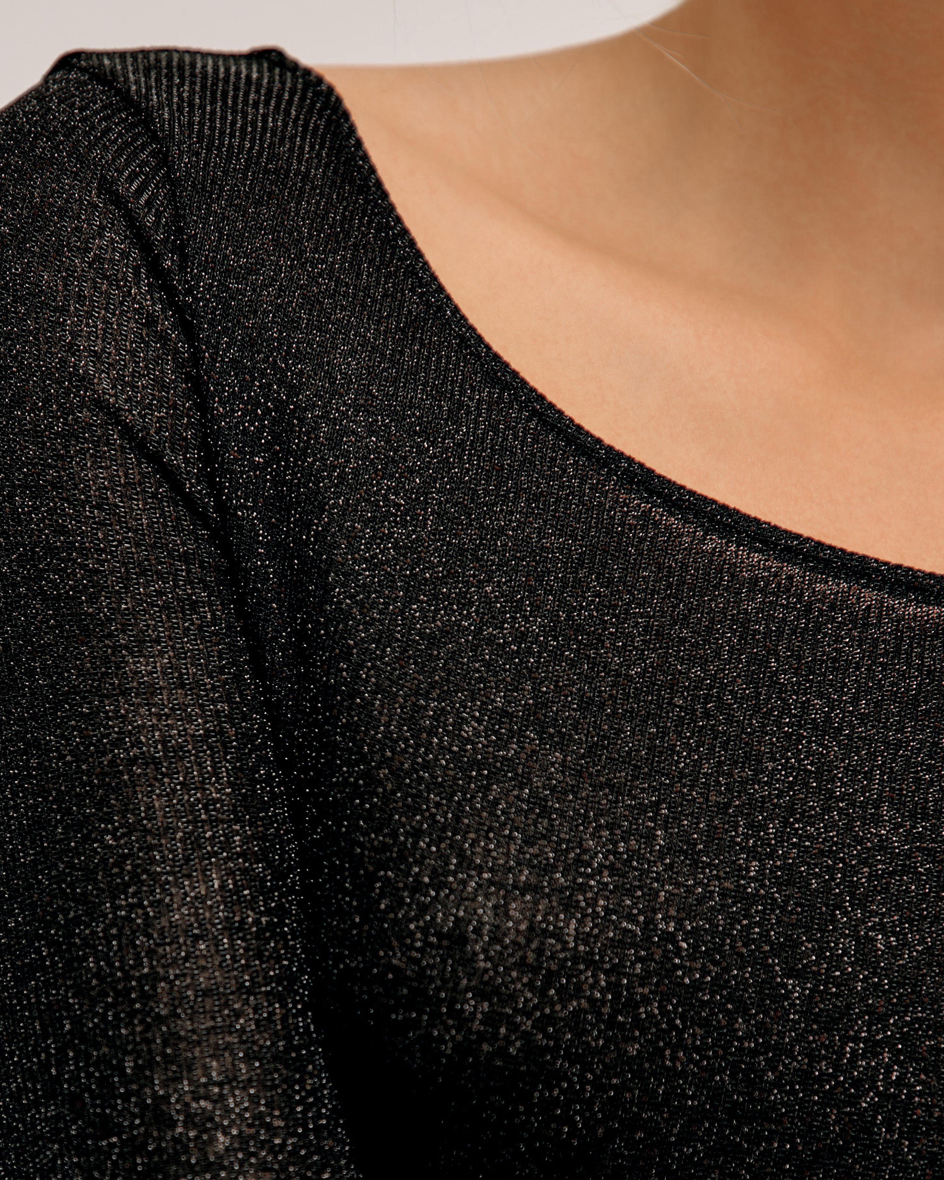 Lurex Open-Back Bodysuit