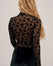 Flocked Tulle High-Neck Top