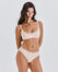 Floral Lace Plumping Bralette - Powder