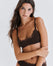 Floral Lace Plunge Bra - Mocha