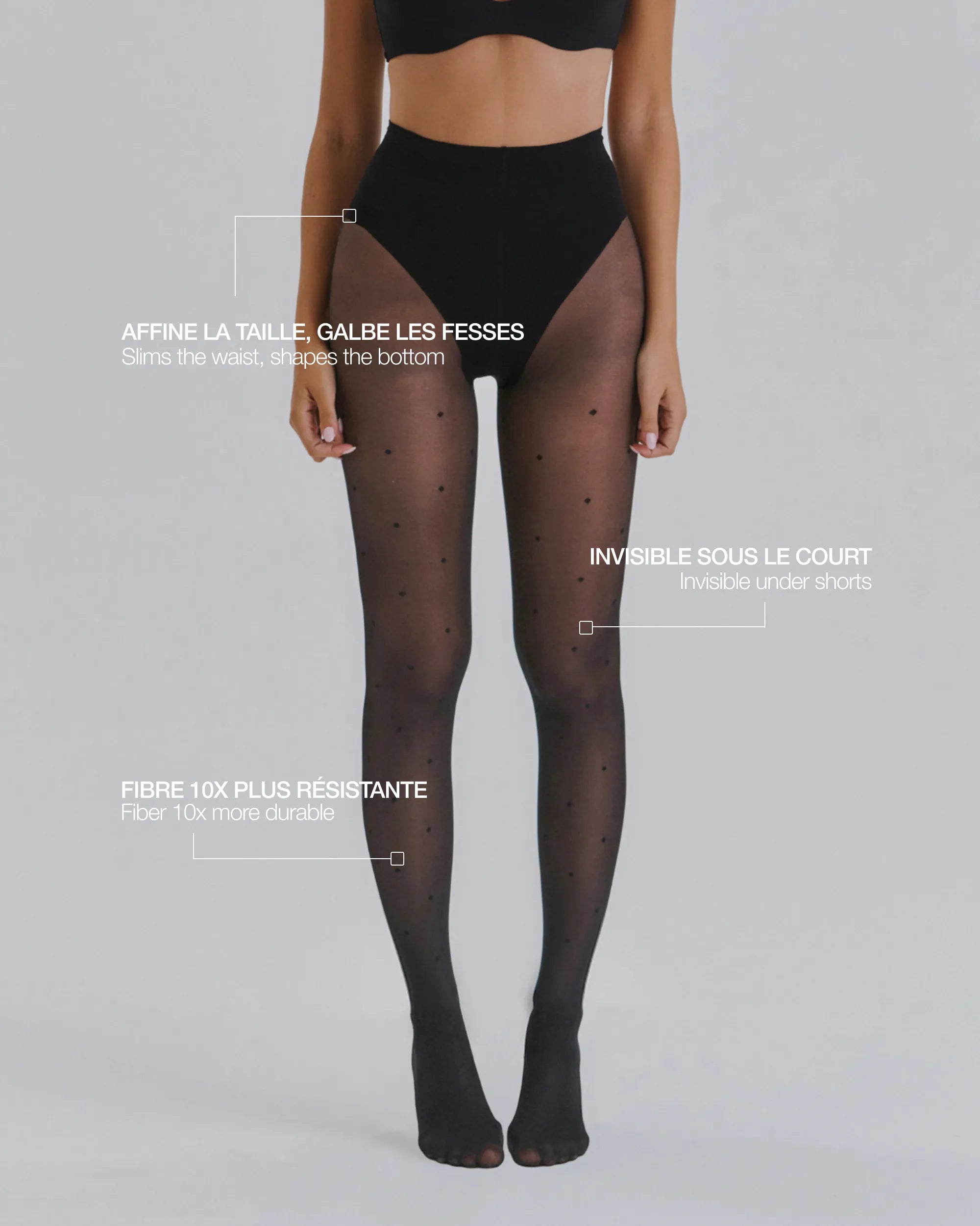 Collant Bikini Sculptant - Plumetis 40D