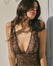Body Tank Top Deep Neck - Mesh Affair Leopard