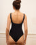 Cotton Lace Open Back Bodysuit - Dark
