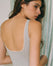 Cotton Lace Backless Bodysuit - Light Grey
