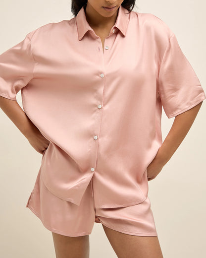 Short de Pyjama Satin - Blush