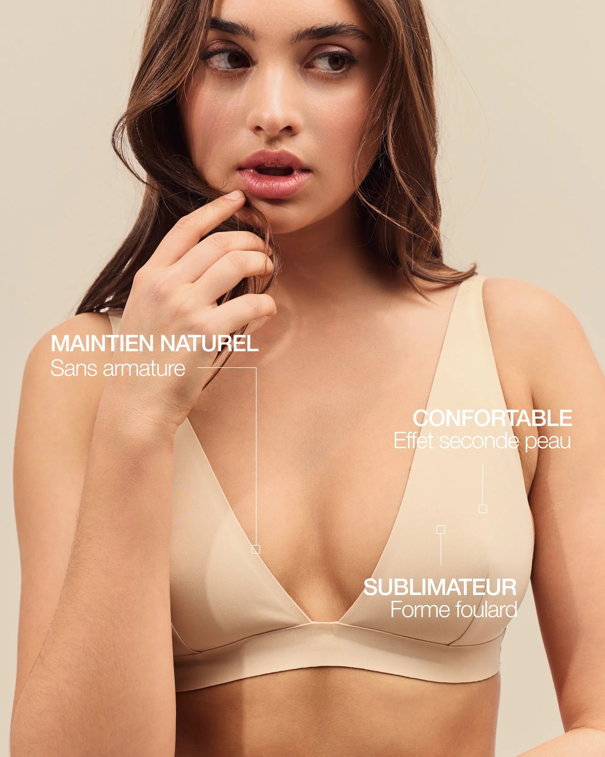 Bralette Scarf - Light Beige