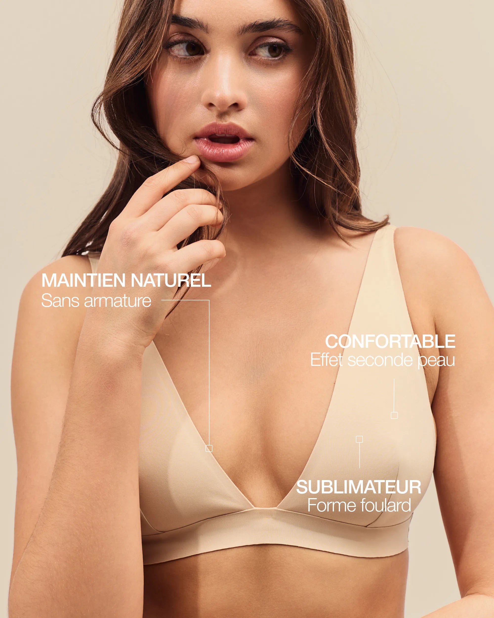 Bralette Scarf - Light Beige