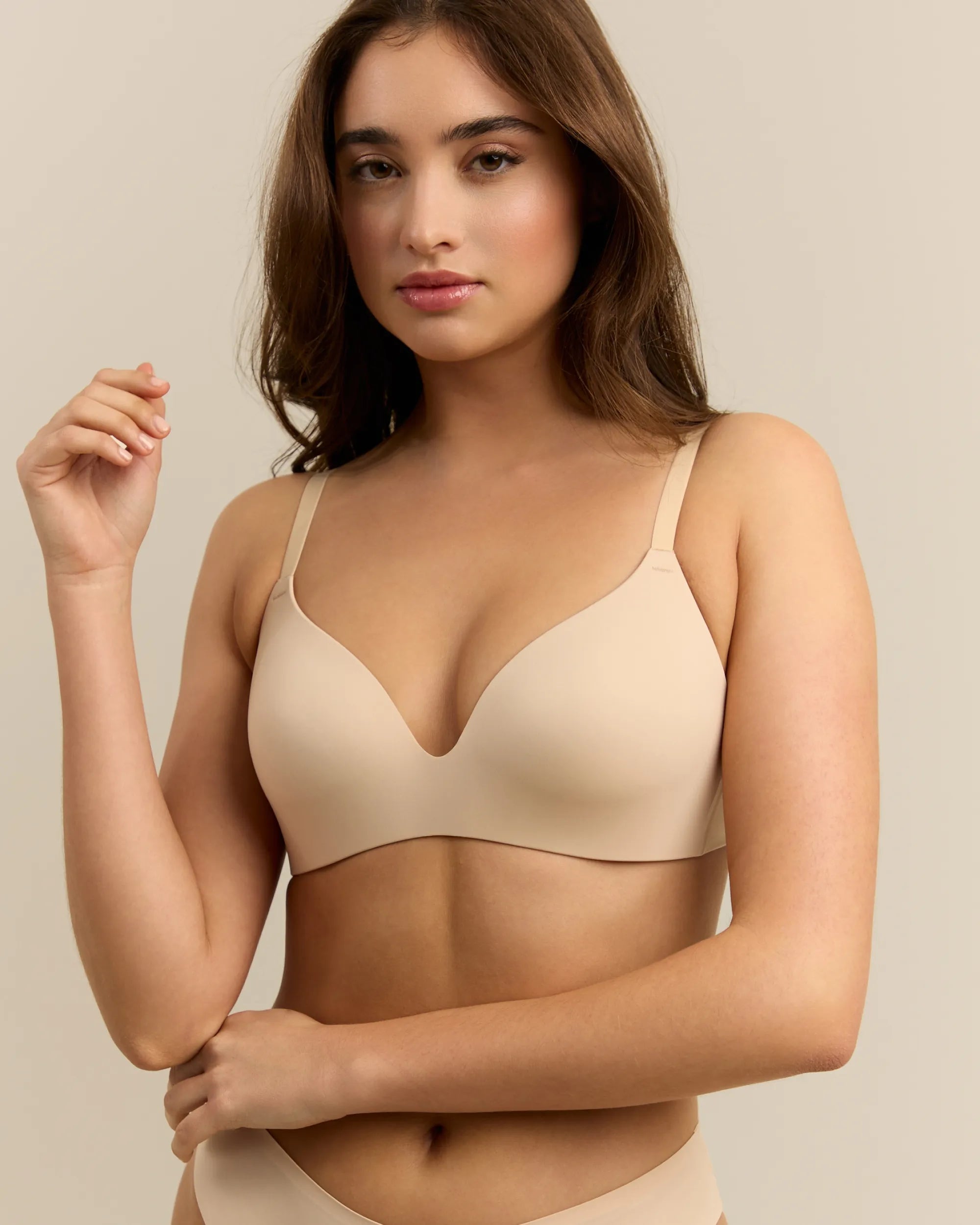 Push-up Plunge Bra - Light Beige