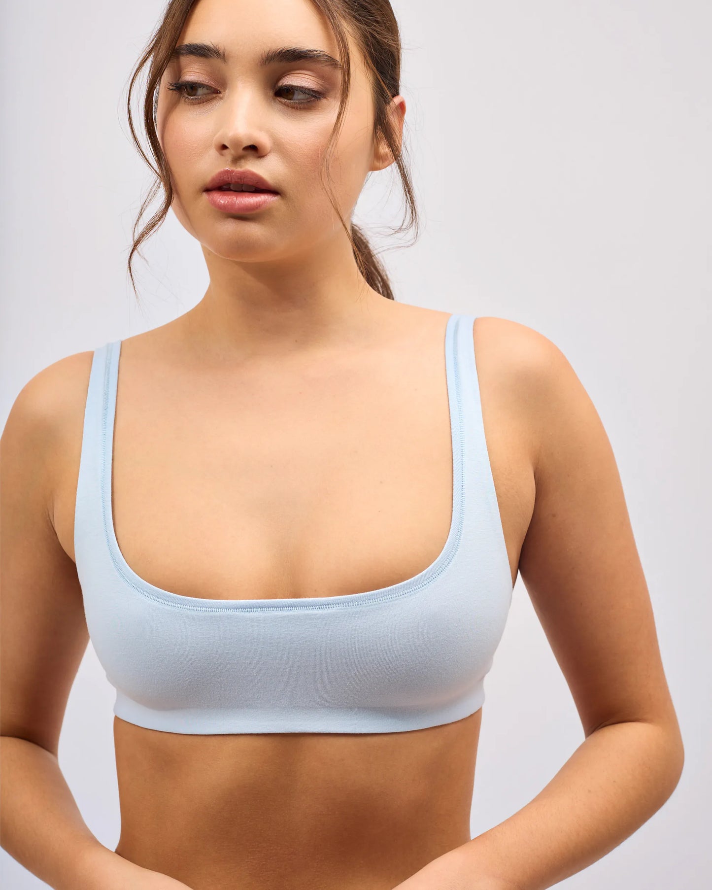 Plumping Cotton Bra - Baby Blue