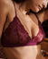 Dark Garden Mini Triangle Bralette - Burgundy