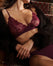 Dark Garden Mini Triangle Bralette - Burgundy