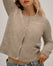 Round Neck Cardigan with Alpaca - Grey