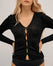 Cardigan Décolleté Plongeant Black Glitter