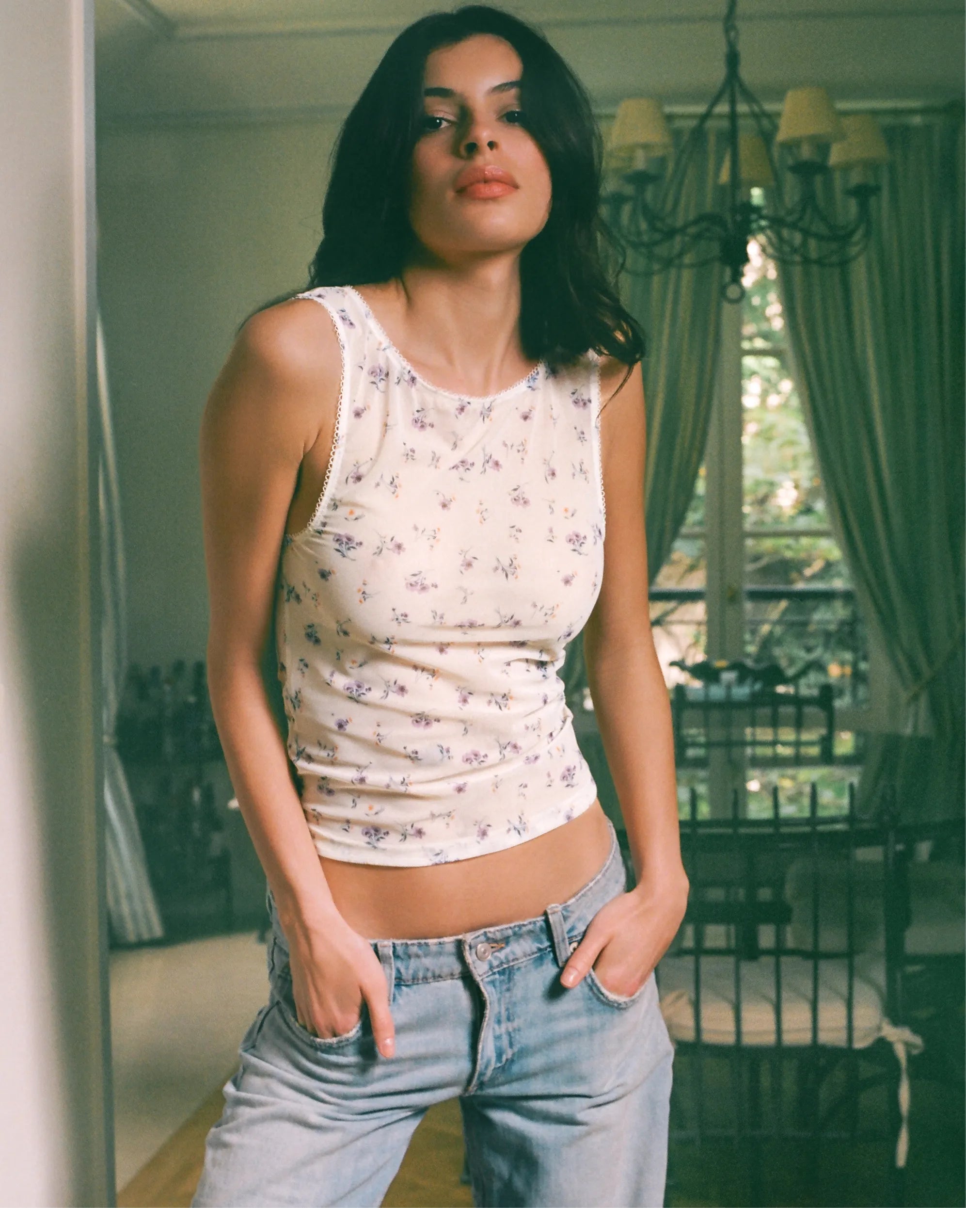 Tank top - Mesh Affair Sweet Bloom