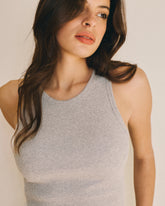 Ribbed Cotton Halter Top