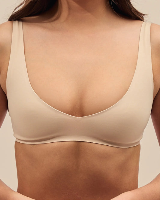 Hot Low-Cut Bralette Mini - Light Beige