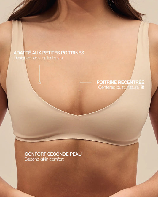 Hot Low-Cut Bralette Mini - Light Beige