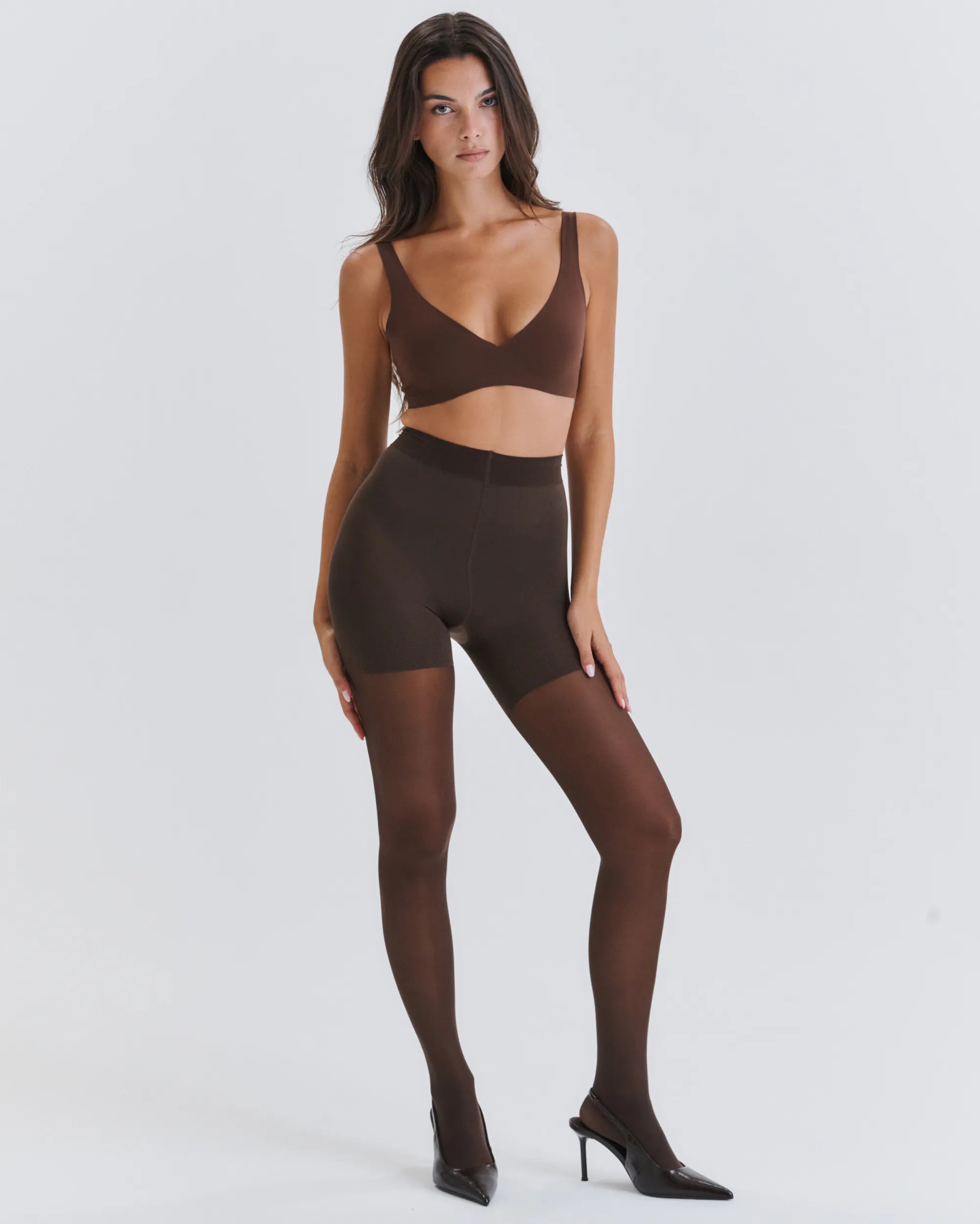 Collant Shorty Sculptant - Brown 40D