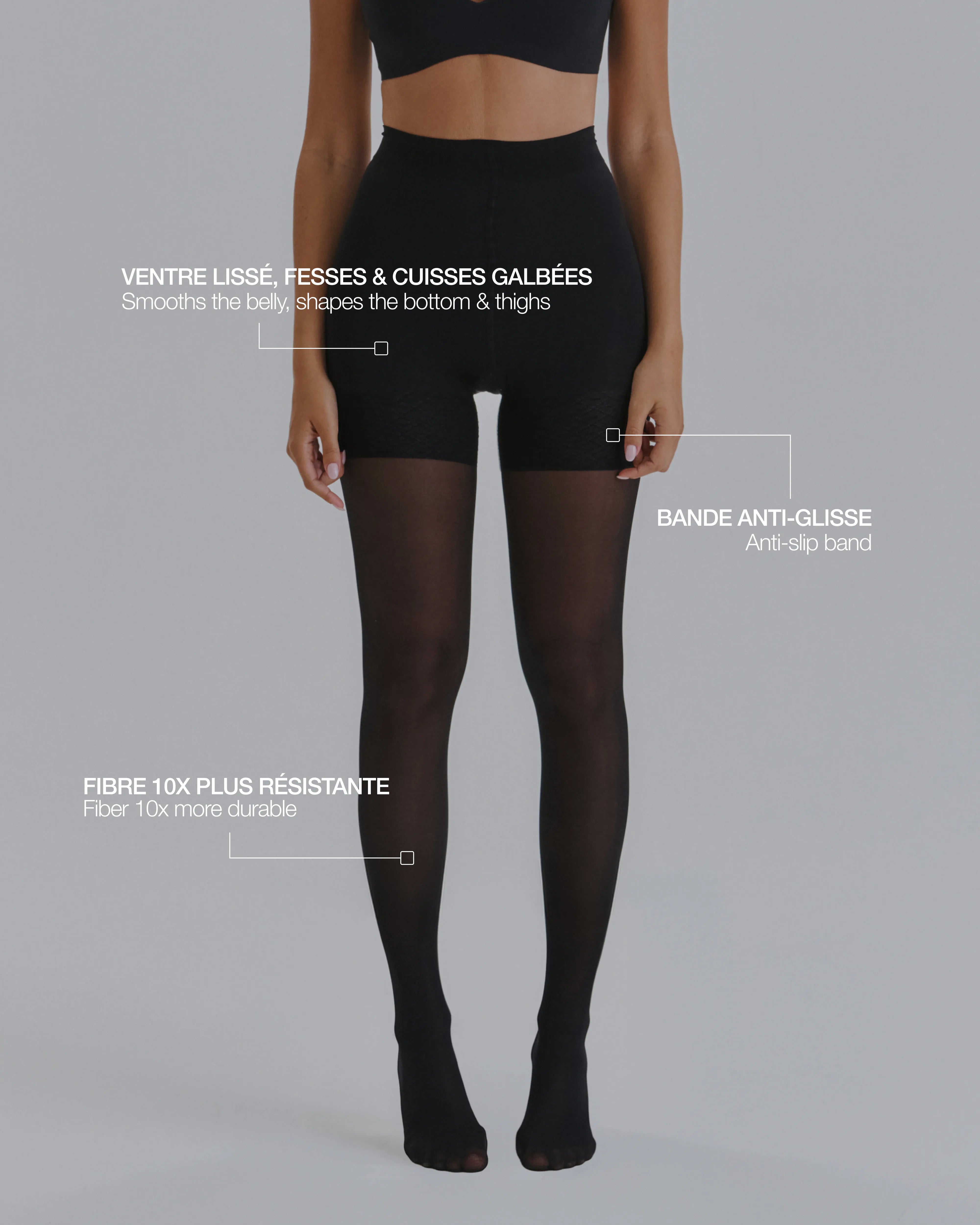 Collant Shorty Sculptant - Dark 40D
