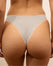 Cotton Lace Thong - Light Grey