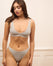 Cotton Lace Thong - Light Grey