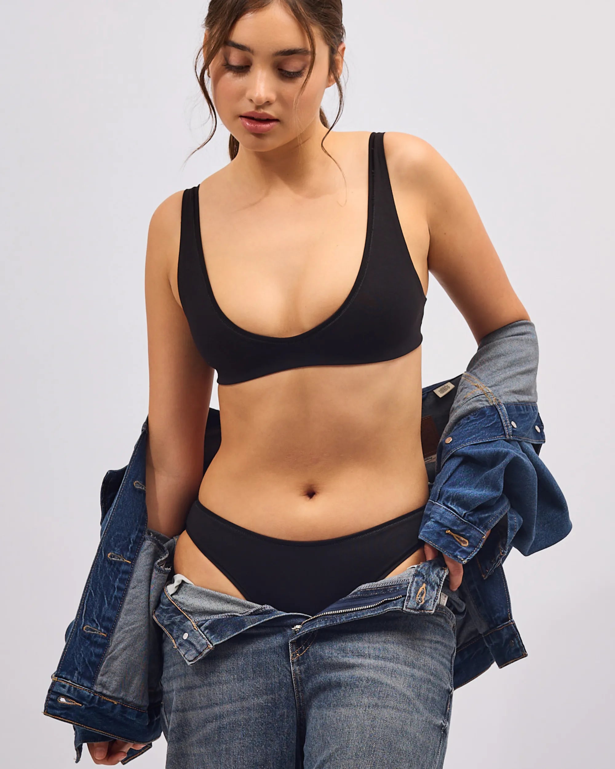 Cotton Thong - Dark