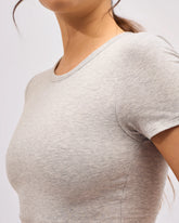 Tee-Shirt Col Rond Coton No Bra - Light Grey