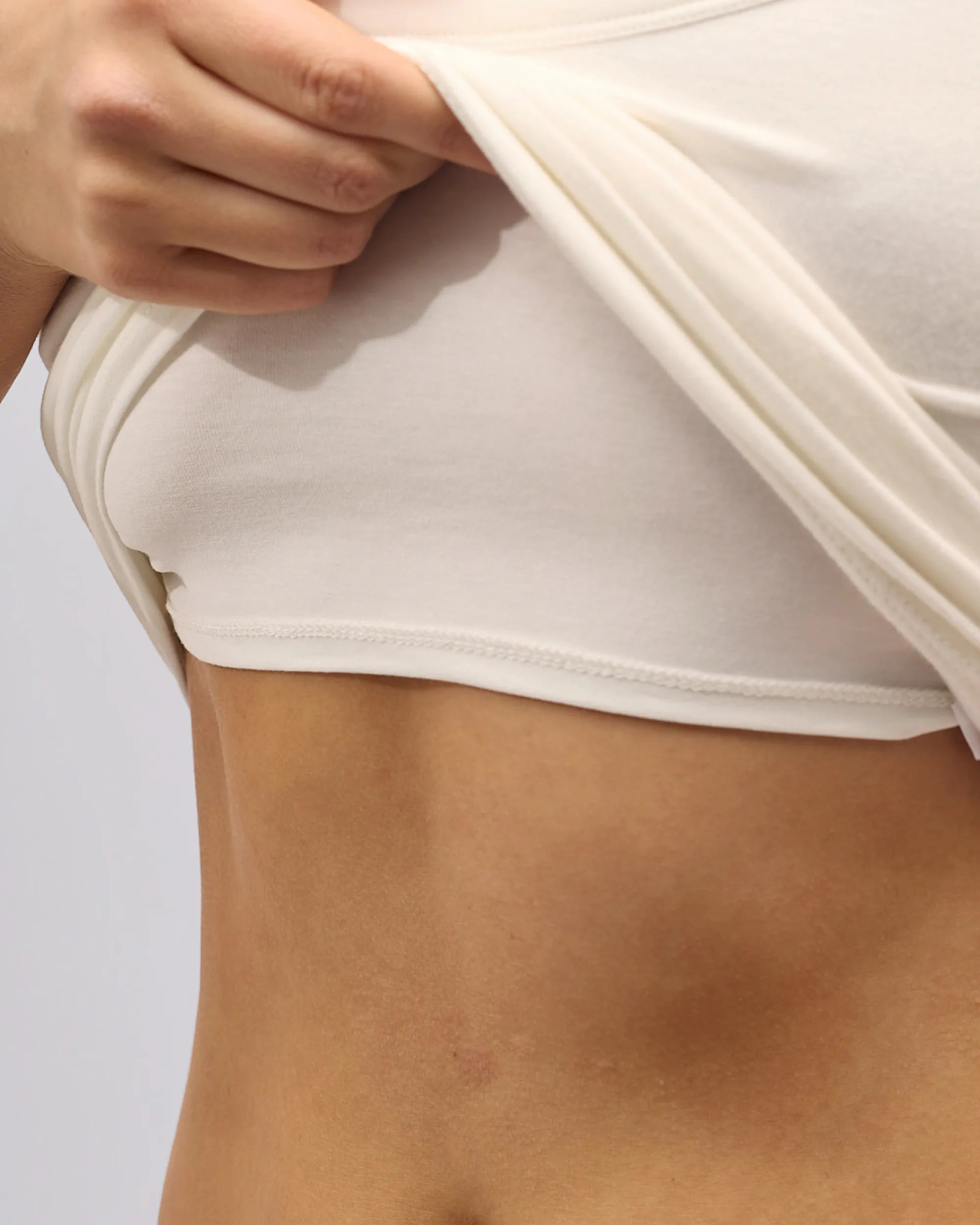 Tee-Shirt Col Rond Coton No Bra - Off White